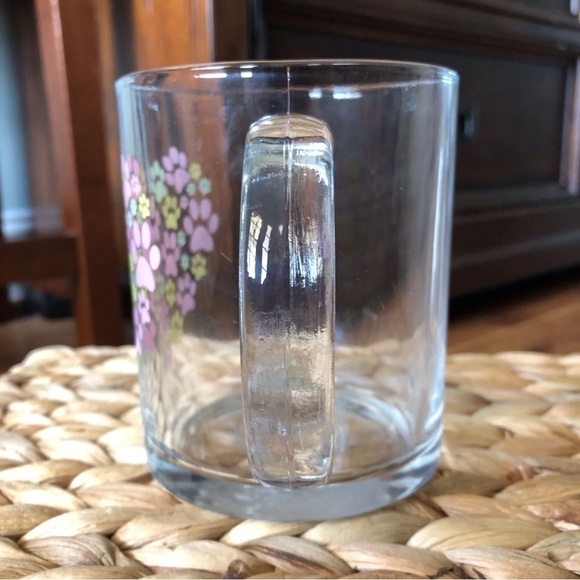 Glass Paw Print Heart Mug - Picture 2 of 4